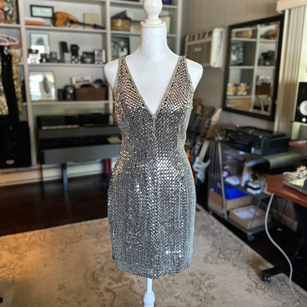 Vintage designer sequin evening dress